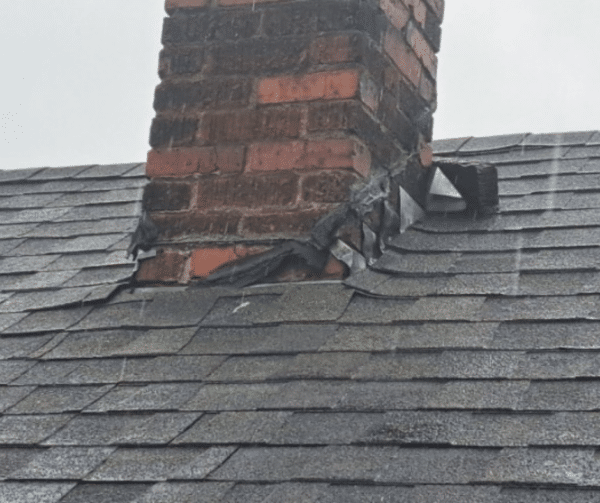 Loosened Flashing from wind damage